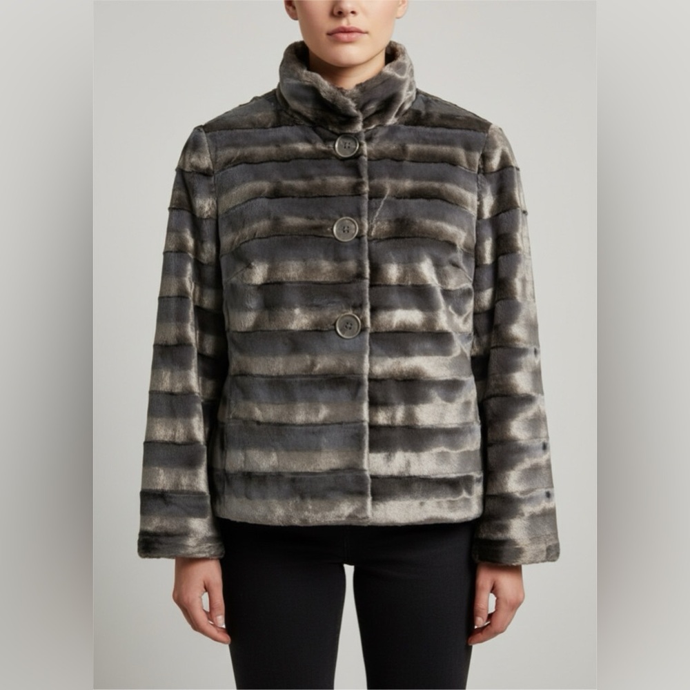 Carlisle Charcoal Faux Fur Jacket